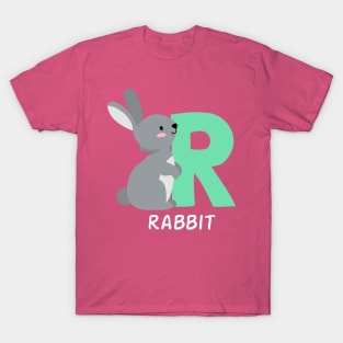 Rabbit Alphabet R funny T-Shirt